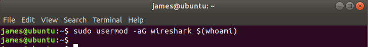 Add user to wireshark group